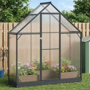 vidaXL Seră de grădină cu ușă Antracit 183, 5 x 63, 5 x 207 cm imagine