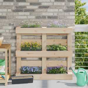 vidaXL Cutii de flori pentru paleți Euro 24 pcs Gri 36 x 13, 5 x 9, 5 cm imagine