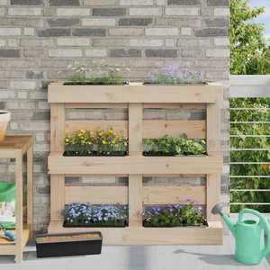 vidaXL Cutii de flori pentru paleți Euro 24 pcs Negru imagine