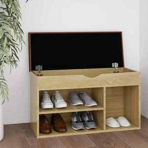 vidaXL Pantofar cu pernă, stejar sonoma, 80x30x47 cm, lemn prelucrat imagine