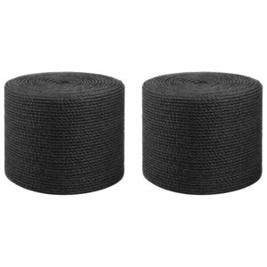vidaXL Frânghie din iută 2 pcs 2 Negru 100% jute Tossa imagine