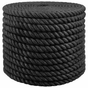 vidaXL Frânghie din Jute 24 Negru 100% jute Tossa imagine