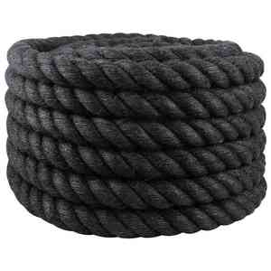 vidaXL Frânghie din Jute 50 Negru 100% jute Tossa imagine