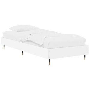 vidaXL Cadru de pat Alb 80 x 200 cm Lemn prelucrat imagine