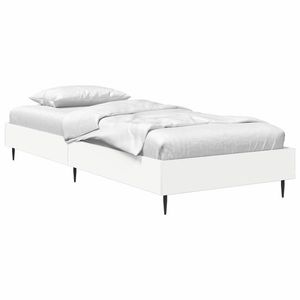 vidaXL Cadru de pat Alb 80 x 200 cm Lemn prelucrat imagine