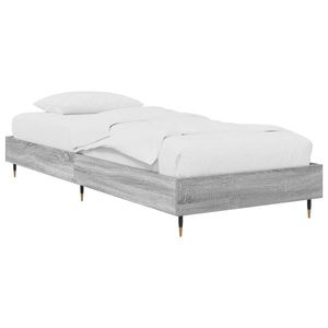 vidaXL Cadru de pat Sonoma gri 80 x 200 cm Lemn prelucrat imagine