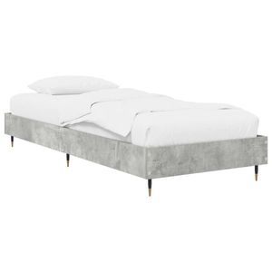 vidaXL Cadru de pat Gri Beton 80 x 200 cm Lemn prelucrat imagine