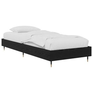 vidaXL Cadru de pat Stejar Negru 80 x 200 cm Lemn prelucrat imagine