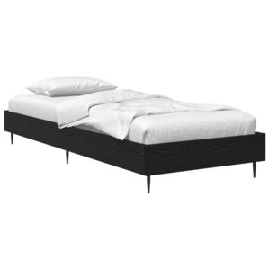 vidaXL Cadru de pat Stejar Negru 80 x 200 cm Lemn prelucrat imagine