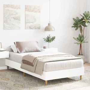 vidaXL Cadru de pat Alb 80 x 200 cm Lemn prelucrat imagine