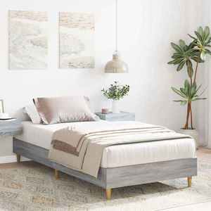 vidaXL Cadru de pat Sonoma gri 80 x 200 cm Lemn prelucrat imagine