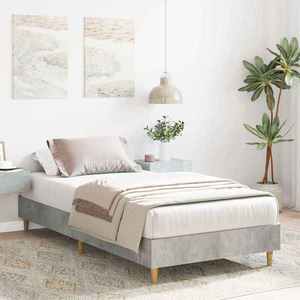 vidaXL Cadru de pat Gri Beton 80 x 200 cm Lemn prelucrat imagine