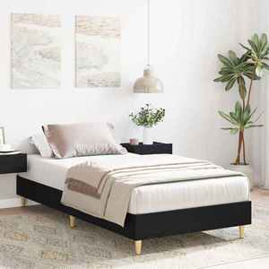 vidaXL Cadru de pat Stejar Negru 80 x 200 cm Lemn prelucrat imagine