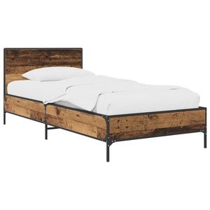 vidaXL Cadru de Pat cu Tăblie Lemn vechi 80 x 200 cm Lemn prelucrat imagine