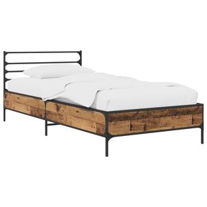 vidaXL Cadru de pat Lemn vechi 80 x 200 cm Lemn prelucrat imagine