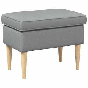vidaXL Taburet Gri deschis 55 x 35 x 41 cm 100% Polyester imagine