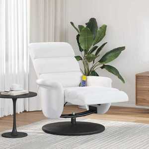 vidaXL Fotoliu recliner Alb PU imagine