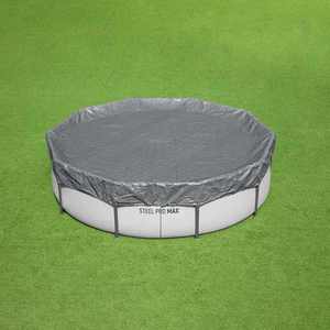 Bestway Husă pentru piscină Ø3, 05 m Rotund Poliester Gri imagine