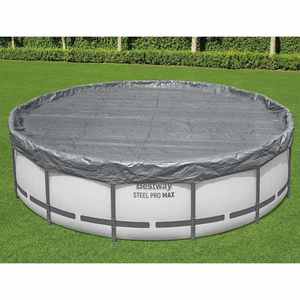 Bestway Husă pentru piscină Ø3, 05 m Rotund Poliester Gri imagine