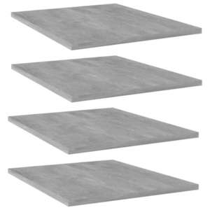vidaXL Plăci bibliotecă, gri beton, 4 buc, 40 x 50 x 1, 5 cm, PAL imagine