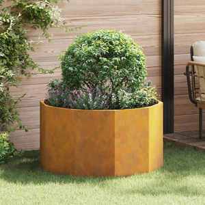 vidaXL Jardinieră Ruginit 90 x 90 x 50 cm Oțel rezistent de intemperii imagine