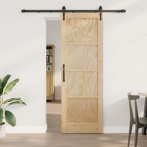 vidaXL Ușă glisantă ORKDAL Natural și Negru 73, 5 x 211 cm imagine