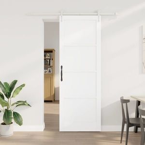 vidaXL Ușă glisantă ORKDAL Alb 83 x 232 cm Lemn masiv de pin imagine