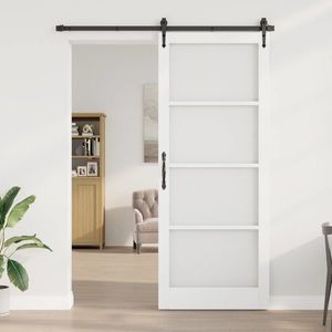 vidaXL Ușă de interior ORKDAL Alb Grunduit 93 x 232 cm imagine