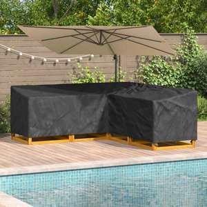 vidaXL Husă pentru mobilă Negru 220 x 220 x 80 cm Material Oxford 420D imagine