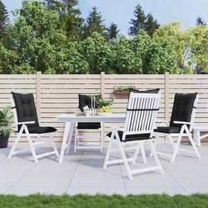 vidaXL Set de perne pentru scaun cu spătar înalt 4 pcs Melanj negru imagine