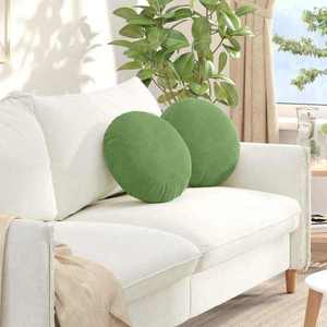 vidaXL Perne de Șezut 2 pcs Verde deschis Ø 40 x 13 cm Catifea imagine