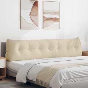 vidaXL Perna pentru spate Crem 200 x 24 x 50 cm țesătură imagine