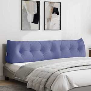 vidaXL Perna pentru spate Albastru Jeans 200 x 24 x 50 cm țesătură imagine