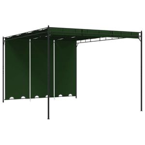 vidaXL Foișor 4 x 3 x 2, 3 m Verde Poliester și oțel imagine