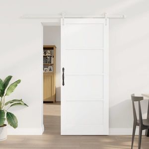 vidaXL Ușă glisantă ORKDAL Alb 83 x 202 cm Lemn masiv de pin imagine