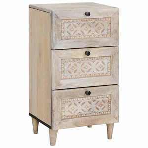 vidaXL Bufet cu sertar Alb 33.5 x 40 x 75 cm imagine