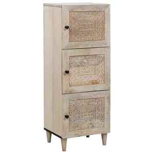 vidaXL Bufet Alb 40 x 33 x 110 cm Lemn masiv de mango imagine