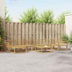 vidaXL Set de canapele de exterior 8 pcs Alb Lemn Solid de Acacia imagine