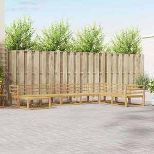 vidaXL Set de canapele de exterior 8 pcs Alb Lemn Solid de Acacia imagine
