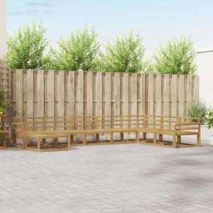 vidaXL Set de canapele de exterior 8 pcs Alb Lemn Solid de Acacia imagine