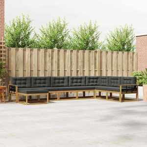 vidaXL Set de canapele de exterior 8 pcs Alb și antracit imagine