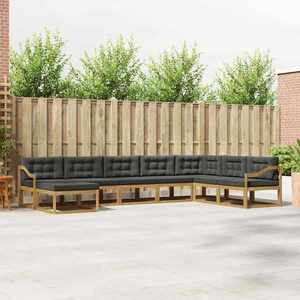 vidaXL Set de canapele de exterior 8 pcs Alb și antracit imagine