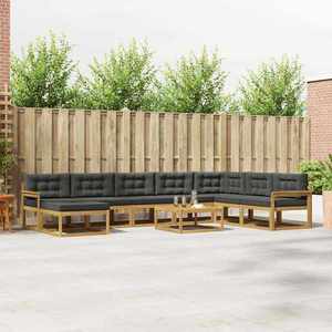 vidaXL Set de canapele de exterior 9 pcs Alb și antracit imagine