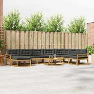 vidaXL Set de canapele de exterior 9 pcs Alb și antracit imagine