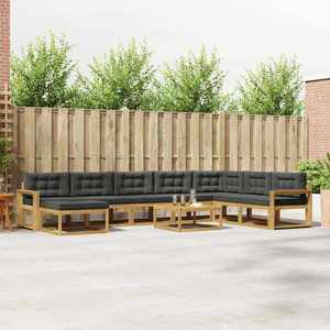 vidaXL Set de canapele de exterior 9 pcs Alb și antracit imagine