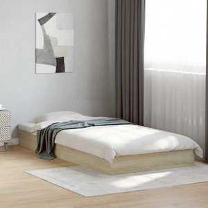 vidaXL Cadru de pat la sol Stejar Sonoma 80 x 200 cm Lemn prelucrat imagine