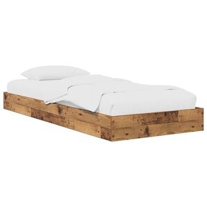 vidaXL Cadru de pat la sol Lemn vechi 80 x 200 cm Lemn prelucrat imagine