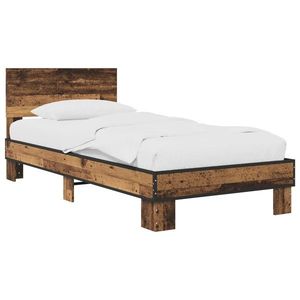 vidaXL Cadru de Pat cu Tăblie Lemn vechi 80 x 200 cm Lemn prelucrat imagine