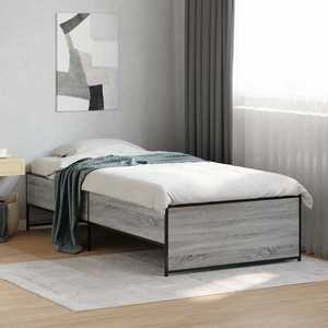 vidaXL Cadru de pat Sonoma gri 80 x 200 cm Lemn prelucrat imagine