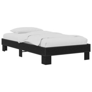 vidaXL Cadru de pat Stejar Negru 80 x 200 cm Lemn prelucrat imagine